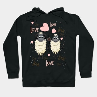 Valentines Sheep - Happy Valentine's day Hoodie